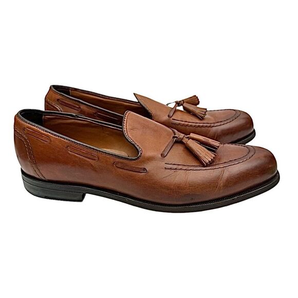 FootJoy Classics Brown Leather Tassel Loafers Made in USA 75499 Men Size 11.5 B - Picture 4 of 9
